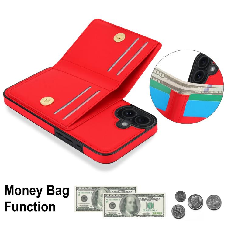 For iPhone 17 RFID Anti-theft Card Ring Holder Phone Case