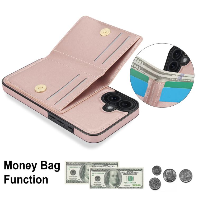 For iPhone 17 RFID Anti-theft Card Ring Holder Phone Case