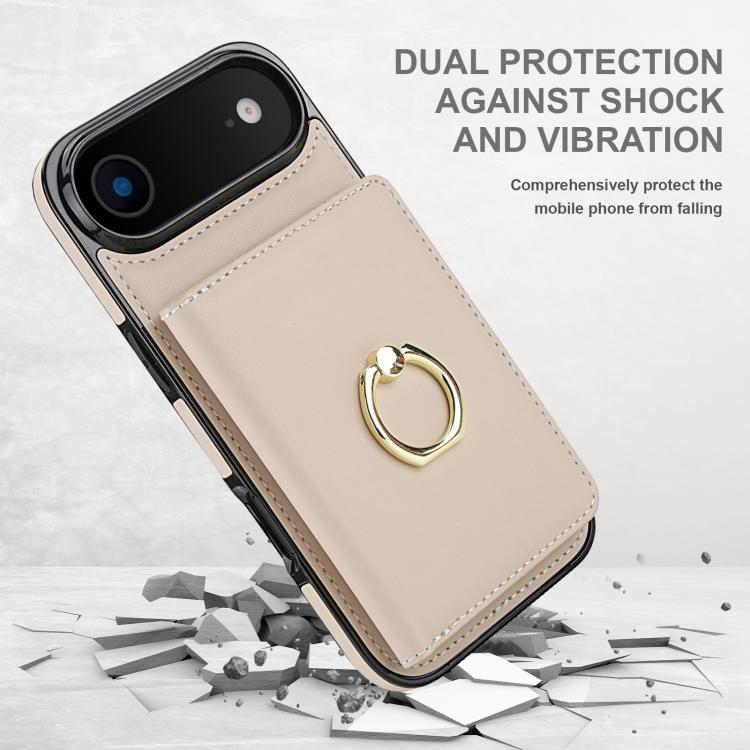 For iPhone Air RFID Anti-theft Card Ring Holder Phone Case
