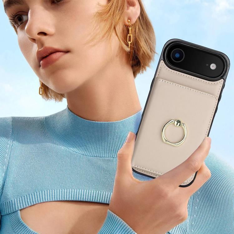 For iPhone Air RFID Anti-theft Card Ring Holder Phone Case