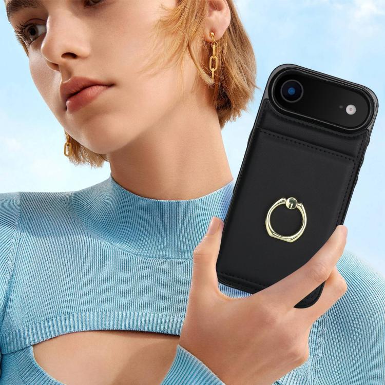 For iPhone Air RFID Anti-theft Card Ring Holder Phone Case