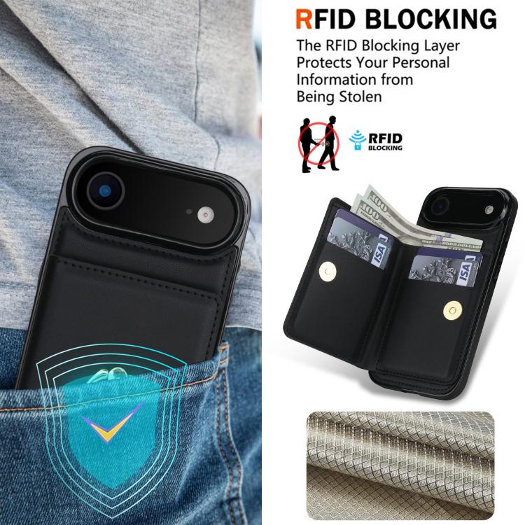 For iPhone Air RFID Anti-theft Card Ring Holder Phone Case