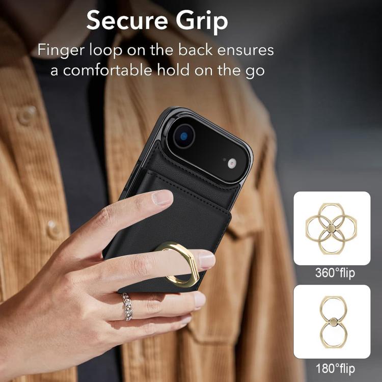 For iPhone Air RFID Anti-theft Card Ring Holder Phone Case