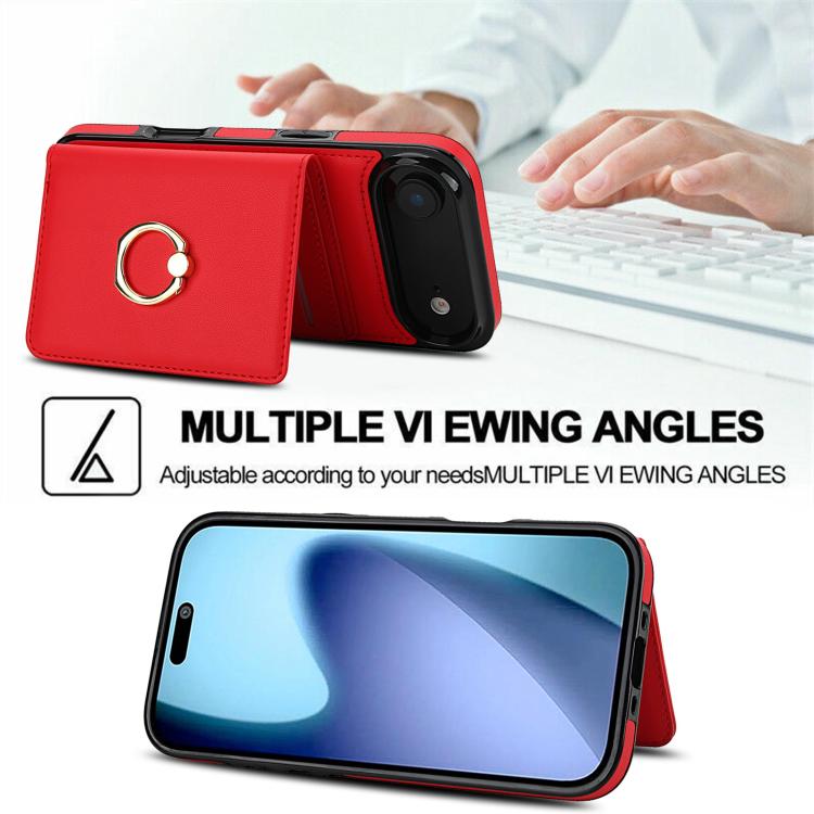 For iPhone Air RFID Anti-theft Card Ring Holder Phone Case