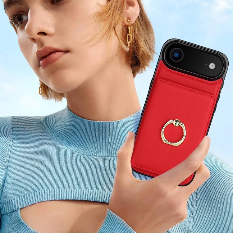 For iPhone Air RFID Anti-theft Card Ring Holder Phone Case