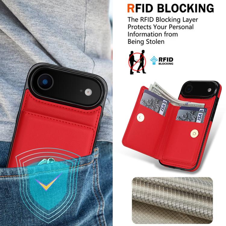For iPhone Air RFID Anti-theft Card Ring Holder Phone Case