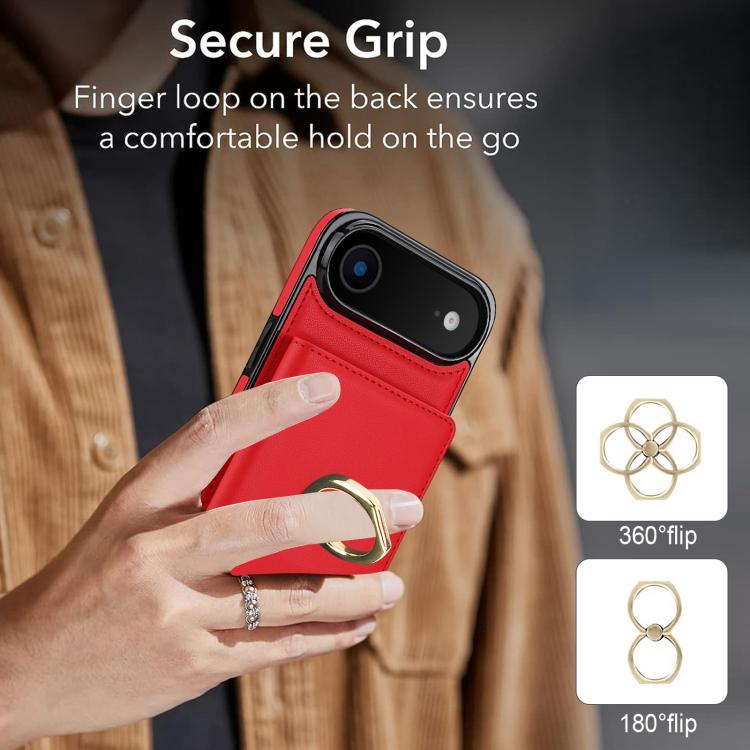 For iPhone Air RFID Anti-theft Card Ring Holder Phone Case