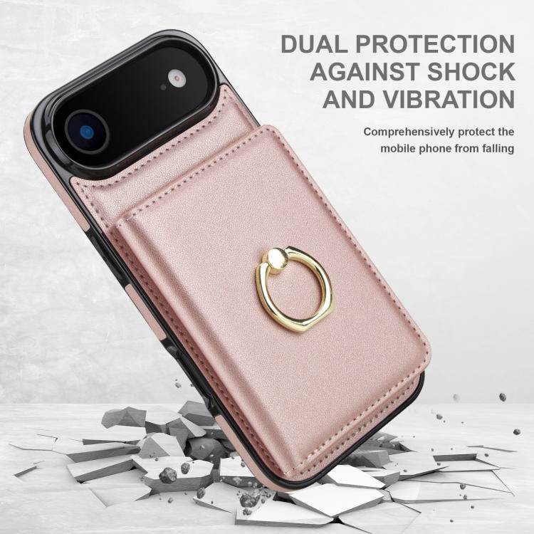 For iPhone Air RFID Anti-theft Card Ring Holder Phone Case