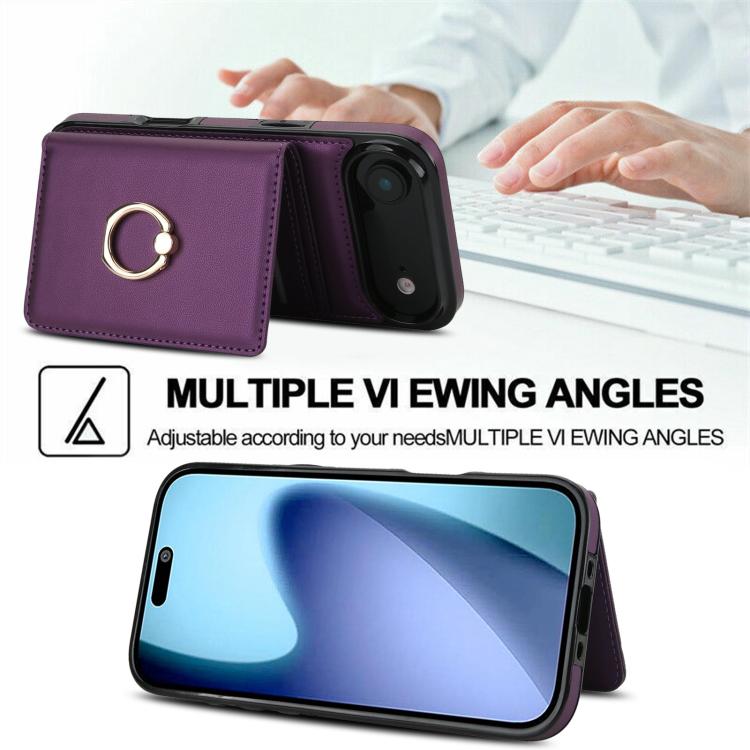 For iPhone Air RFID Anti-theft Card Ring Holder Phone Case