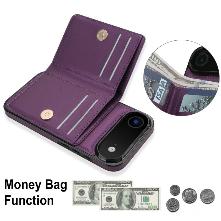 For iPhone Air RFID Anti-theft Card Ring Holder Phone Case