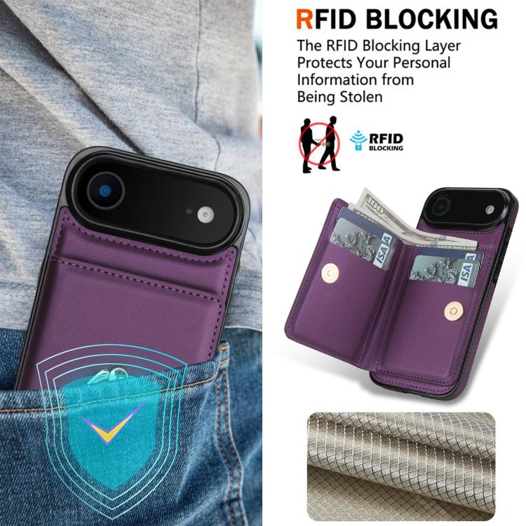 For iPhone Air RFID Anti-theft Card Ring Holder Phone Case