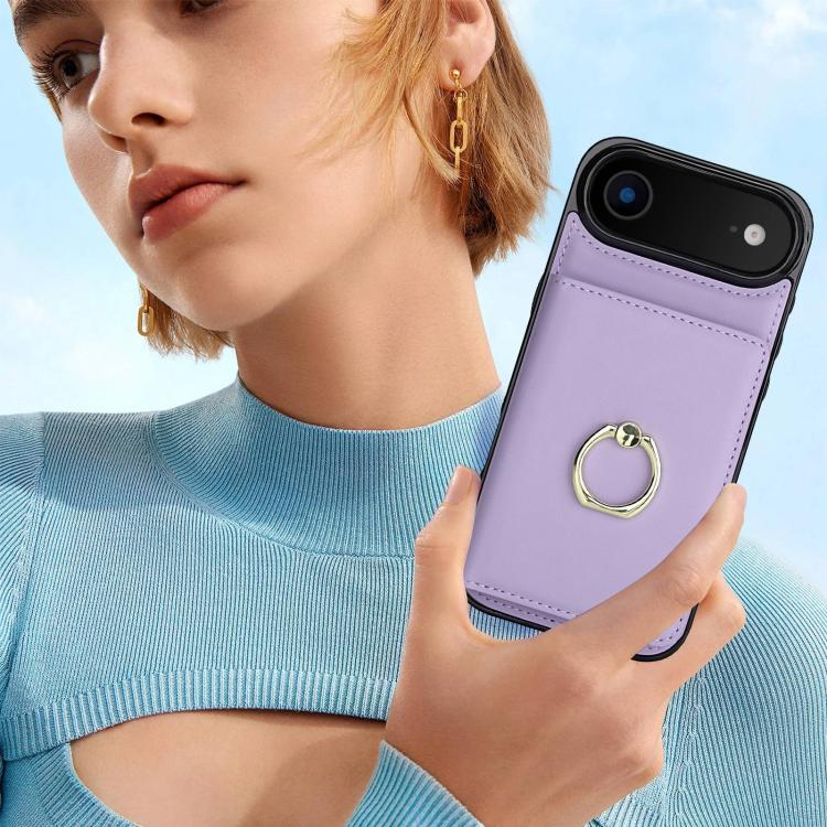 For iPhone Air RFID Anti-theft Card Ring Holder Phone Case