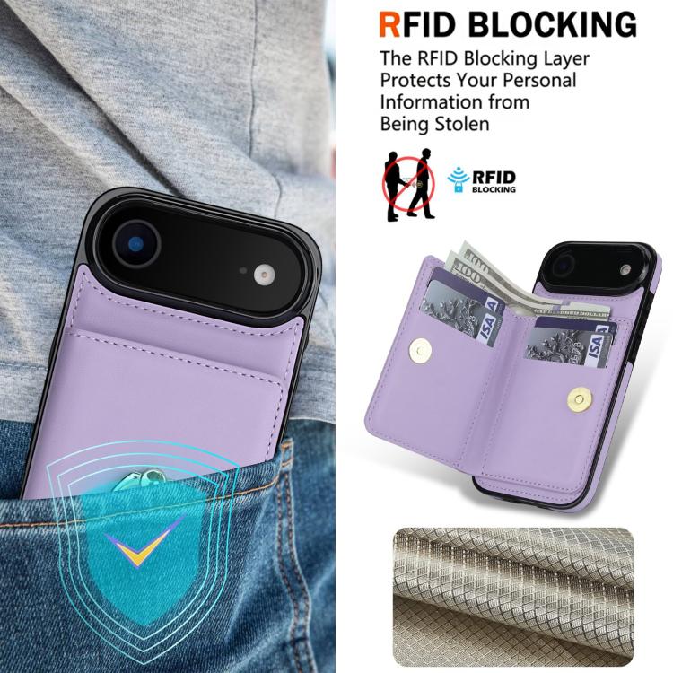 For iPhone Air RFID Anti-theft Card Ring Holder Phone Case