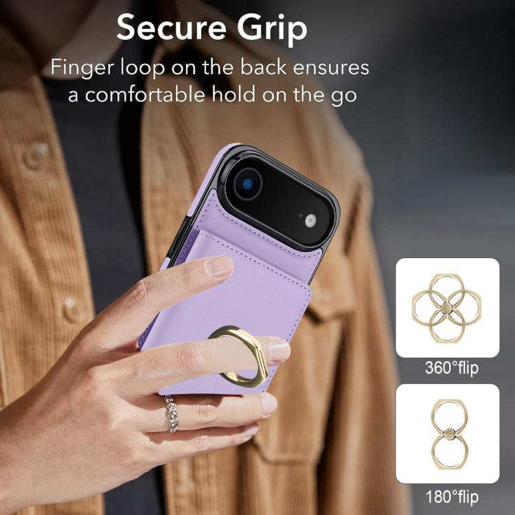 For iPhone Air RFID Anti-theft Card Ring Holder Phone Case