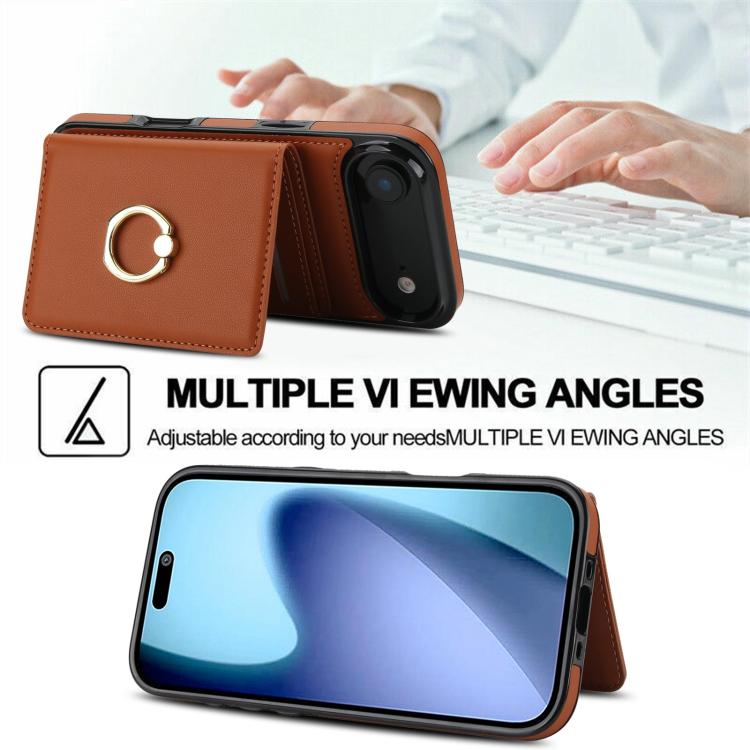 For iPhone Air RFID Anti-theft Card Ring Holder Phone Case