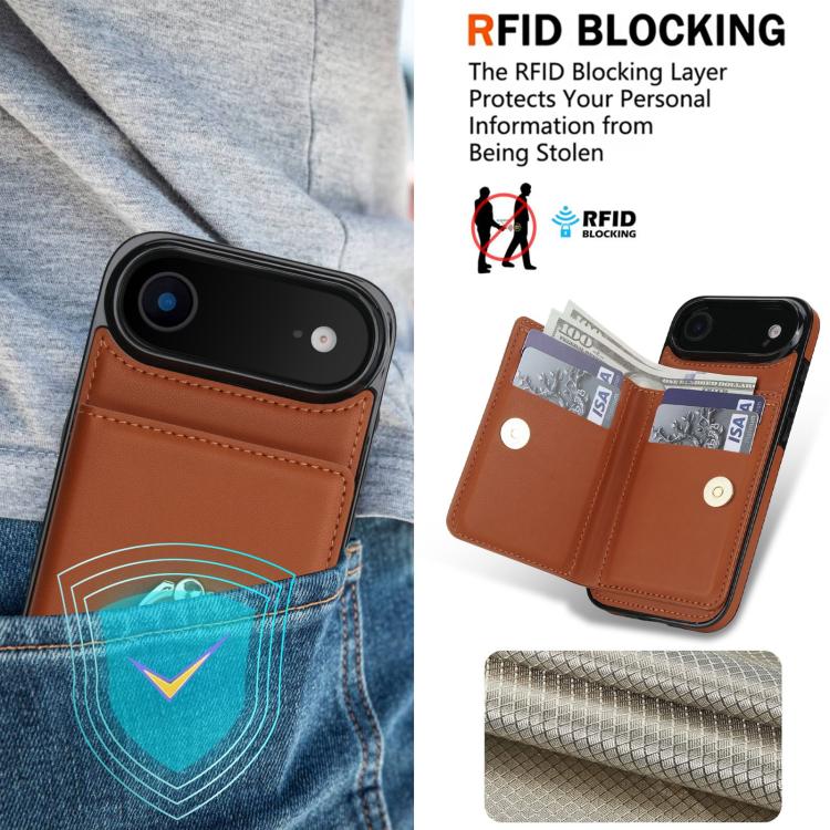 For iPhone Air RFID Anti-theft Card Ring Holder Phone Case