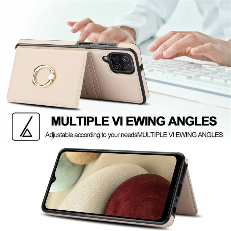 For Samsung Galaxy A12 RFID Anti-theft Card Ring Holder Phone Case