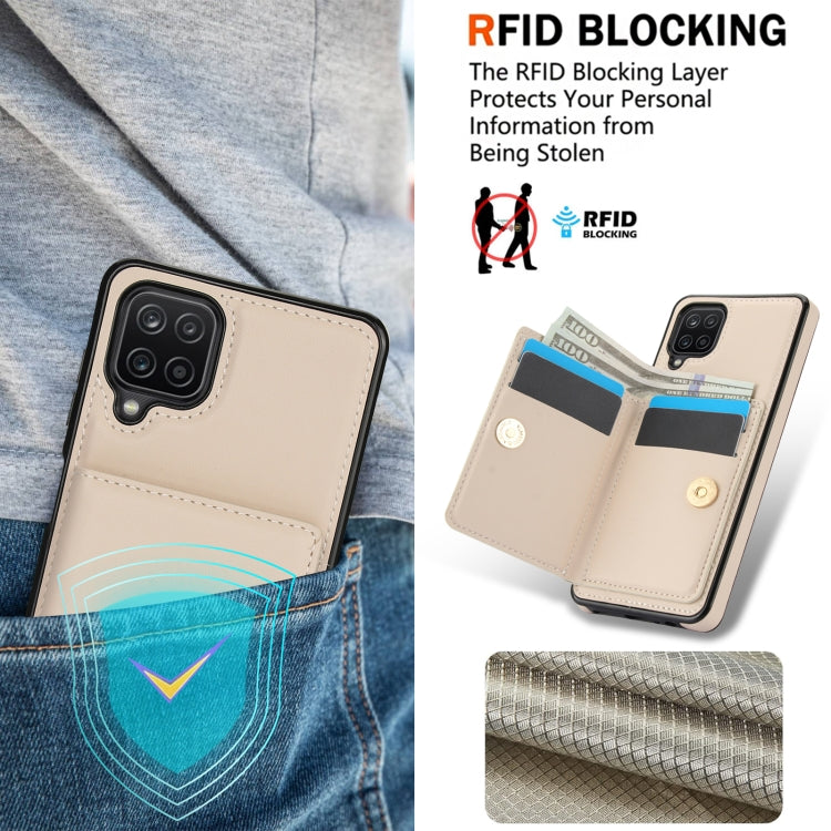 For Samsung Galaxy A12 RFID Anti-theft Card Ring Holder Phone Case