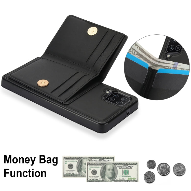 For Samsung Galaxy A12 RFID Anti-theft Card Ring Holder Phone Case
