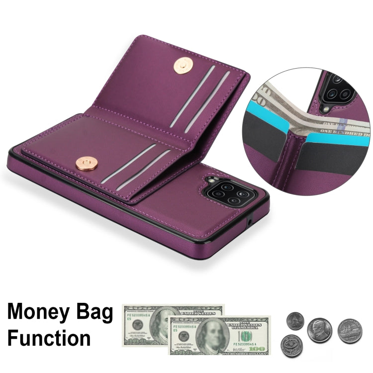 For Samsung Galaxy A12 RFID Anti-theft Card Ring Holder Phone Case