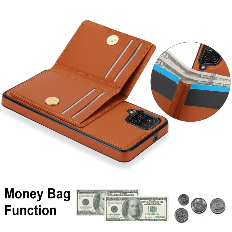 For Samsung Galaxy A12 RFID Anti-theft Card Ring Holder Phone Case