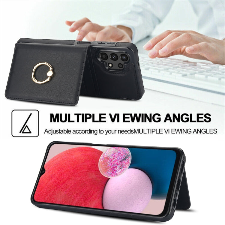 For Samsung Galaxy A13 4G/5G RFID Anti-theft Card Ring Holder Phone Case