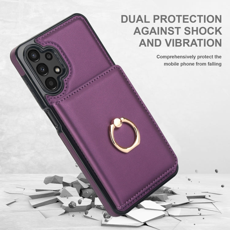 For Samsung Galaxy A13 4G/5G RFID Anti-theft Card Ring Holder Phone Case