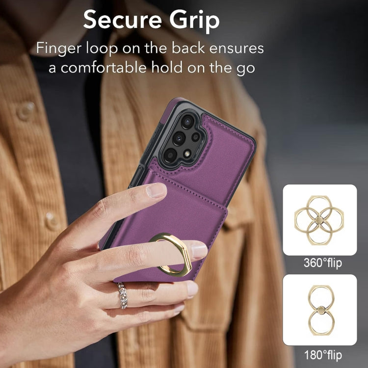 For Samsung Galaxy A13 4G/5G RFID Anti-theft Card Ring Holder Phone Case