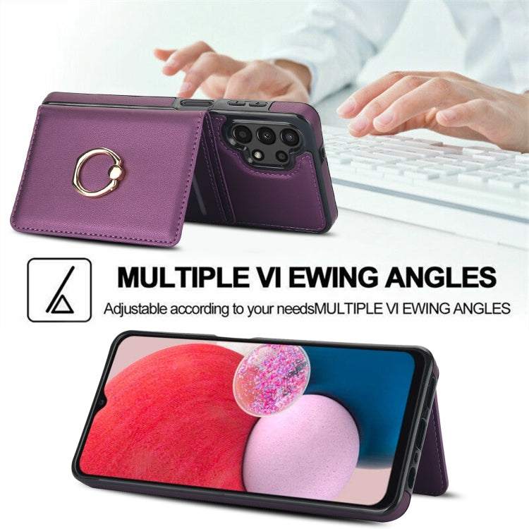 For Samsung Galaxy A13 4G/5G RFID Anti-theft Card Ring Holder Phone Case