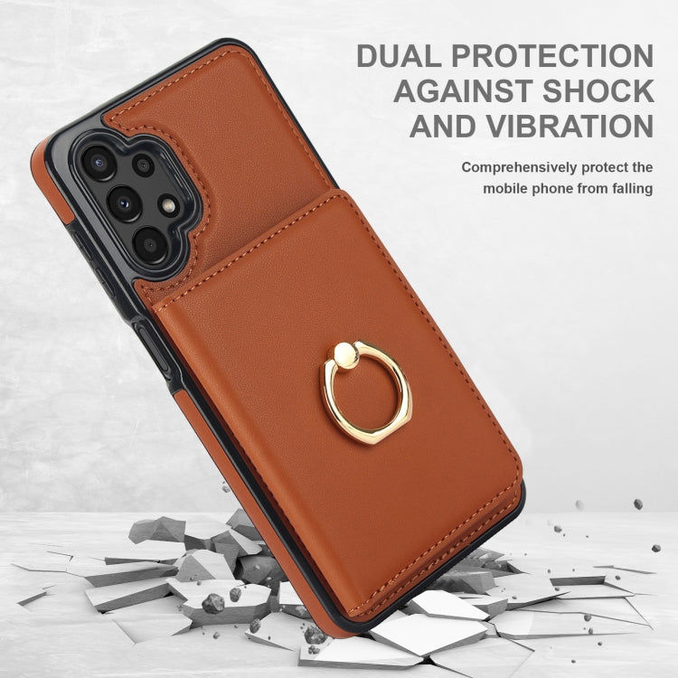 For Samsung Galaxy A13 4G/5G RFID Anti-theft Card Ring Holder Phone Case