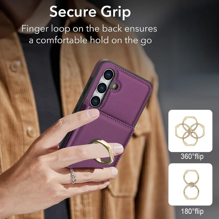For Samsung Galaxy A15 4G/5G RFID Anti-theft Card Ring Holder Phone Case