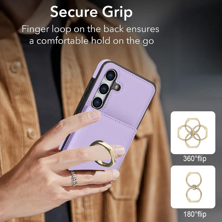 For Samsung Galaxy A15 4G/5G RFID Anti-theft Card Ring Holder Phone Case