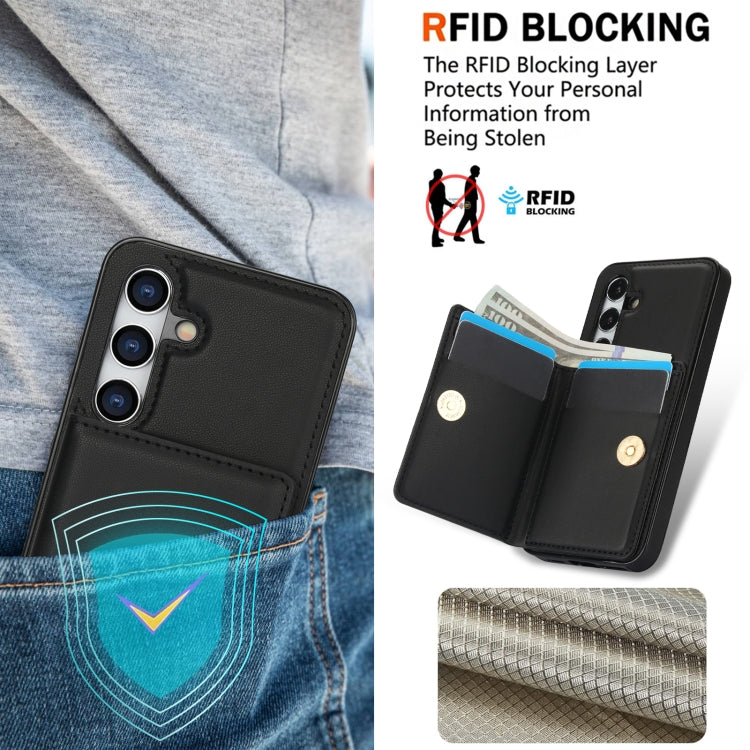 For Samsung Galaxy A55 RFID Anti-theft Card Ring Holder Phone Case