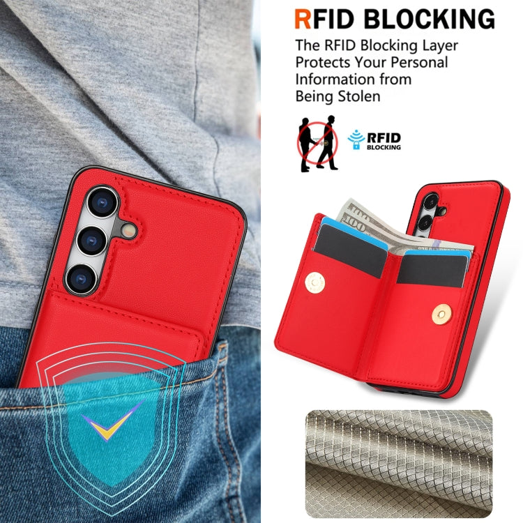 For Samsung Galaxy A55 RFID Anti-theft Card Ring Holder Phone Case