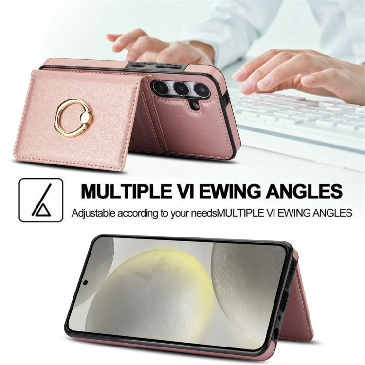 For Samsung Galaxy A55 RFID Anti-theft Card Ring Holder Phone Case