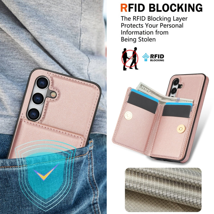 For Samsung Galaxy A55 RFID Anti-theft Card Ring Holder Phone Case