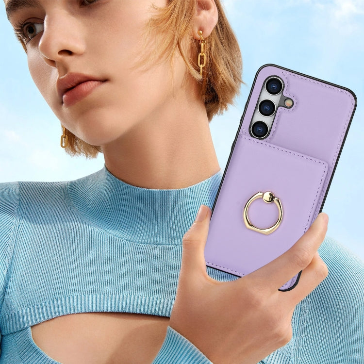 For Samsung Galaxy A55 RFID Anti-theft Card Ring Holder Phone Case