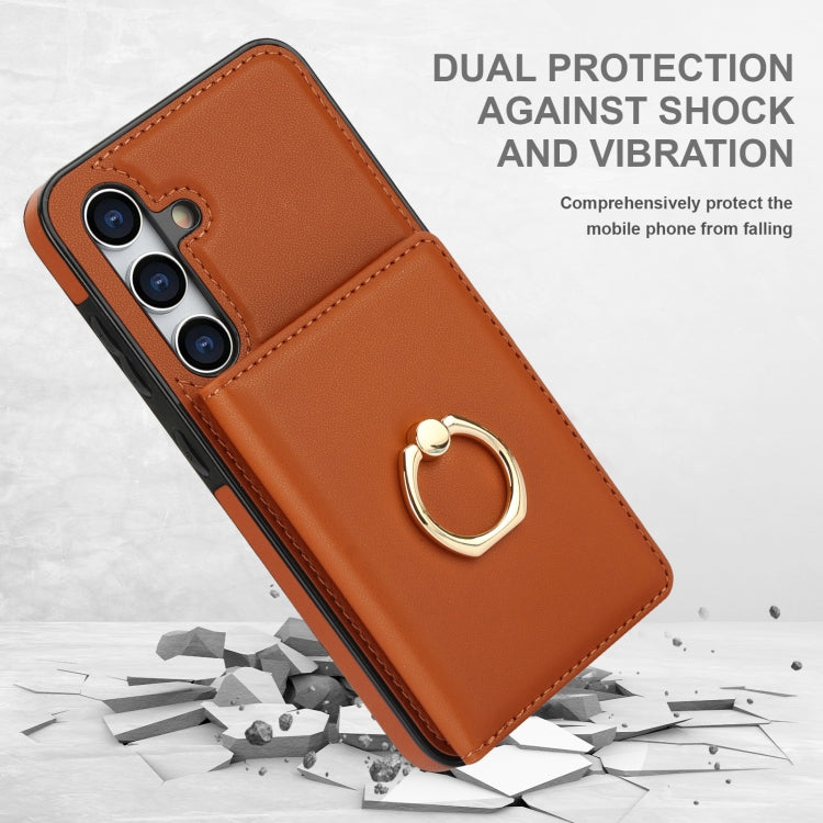 For Samsung Galaxy A55 RFID Anti-theft Card Ring Holder Phone Case