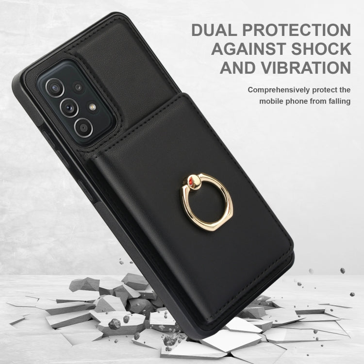 For Samsung Galaxy A52 4G/5G RFID Anti-theft Card Ring Holder Phone Case