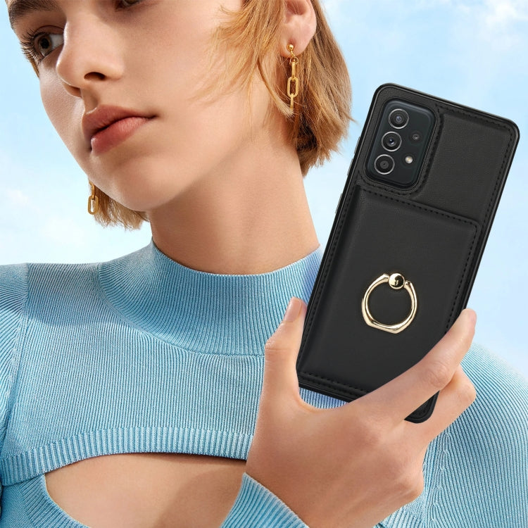 For Samsung Galaxy A52 4G/5G RFID Anti-theft Card Ring Holder Phone Case