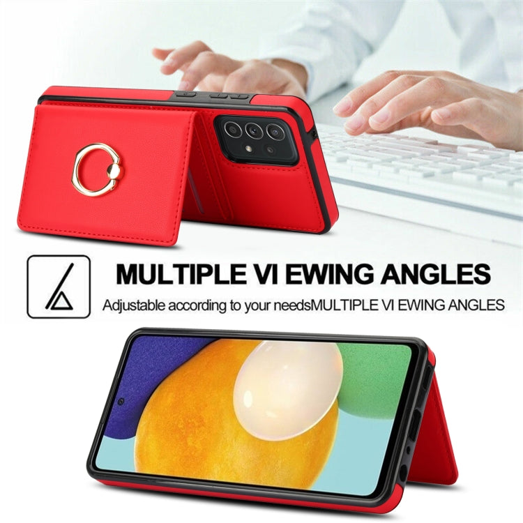 For Samsung Galaxy A52 4G/5G RFID Anti-theft Card Ring Holder Phone Case