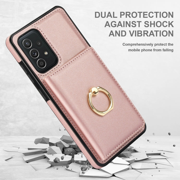 For Samsung Galaxy A52 4G/5G RFID Anti-theft Card Ring Holder Phone Case