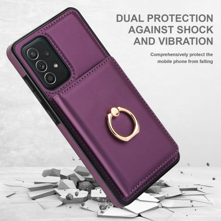 For Samsung Galaxy A52 4G/5G RFID Anti-theft Card Ring Holder Phone Case