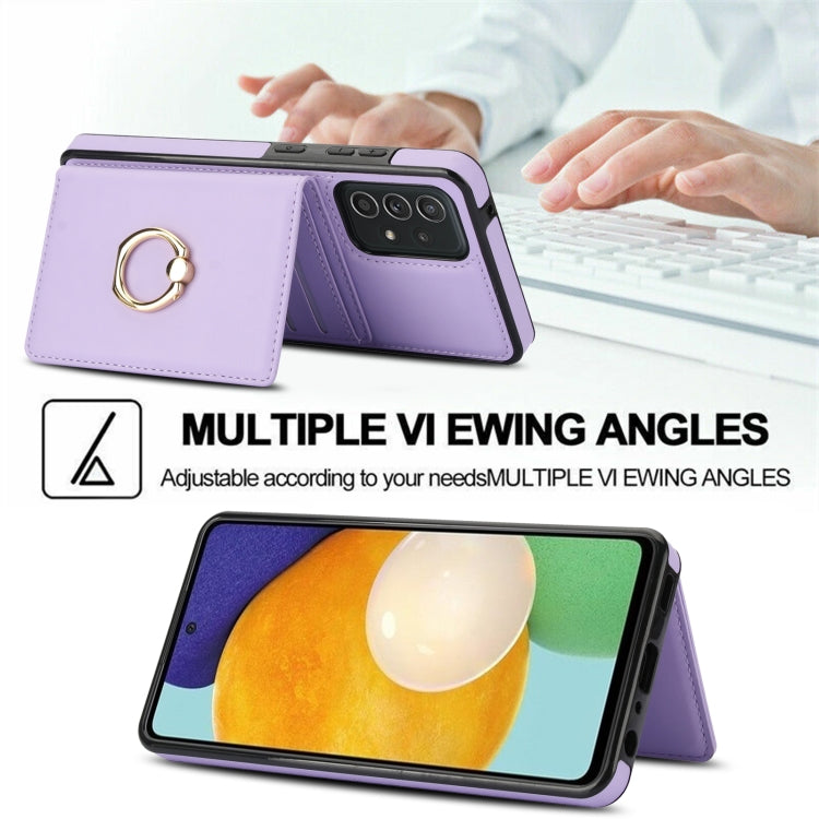 For Samsung Galaxy A52 4G/5G RFID Anti-theft Card Ring Holder Phone Case
