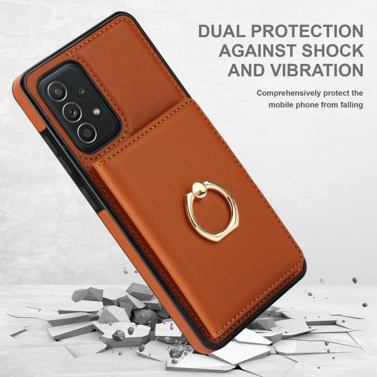 For Samsung Galaxy A52 4G/5G RFID Anti-theft Card Ring Holder Phone Case