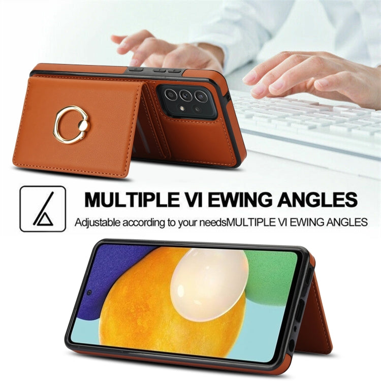 For Samsung Galaxy A52 4G/5G RFID Anti-theft Card Ring Holder Phone Case