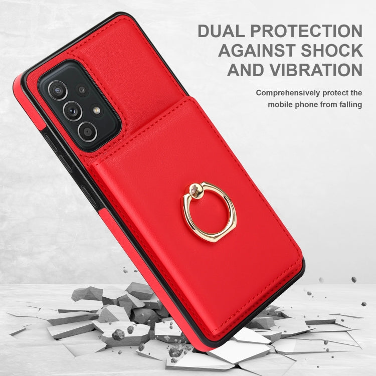 For Samsung Galaxy A72 4G/5G RFID Anti-theft Card Ring Holder Phone Case
