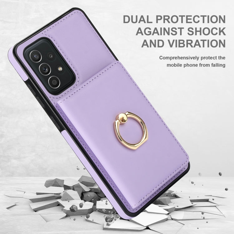 For Samsung Galaxy A72 4G/5G RFID Anti-theft Card Ring Holder Phone Case