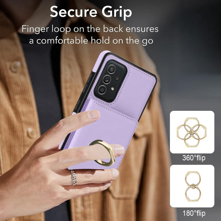 For Samsung Galaxy A72 4G/5G RFID Anti-theft Card Ring Holder Phone Case