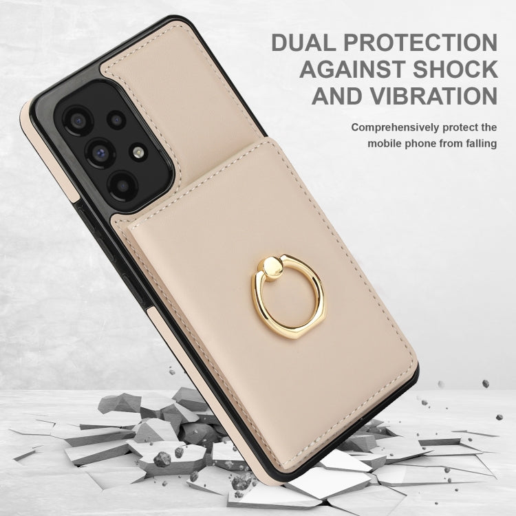 For Samsung Galaxy A53 4G/5G RFID Anti-theft Card Ring Holder Phone Case